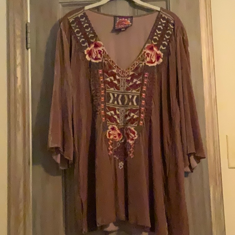 Johnny Was velvet tunic, perfect for the holidays